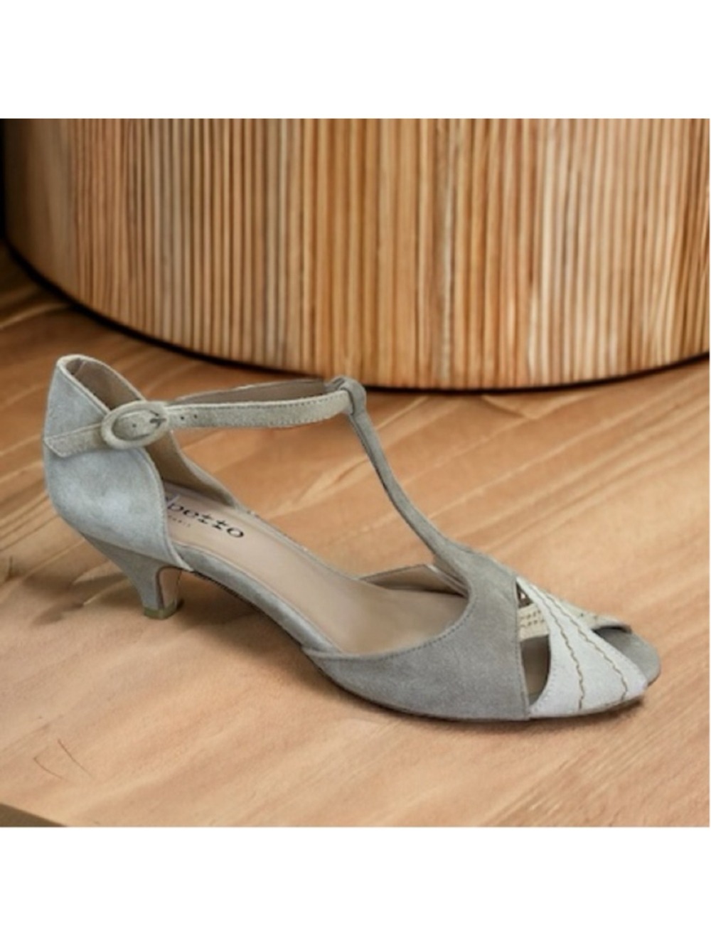 NEW Repetto Neutral Suede Kitten Heel Sandals Size FR41 (EU40/US9)